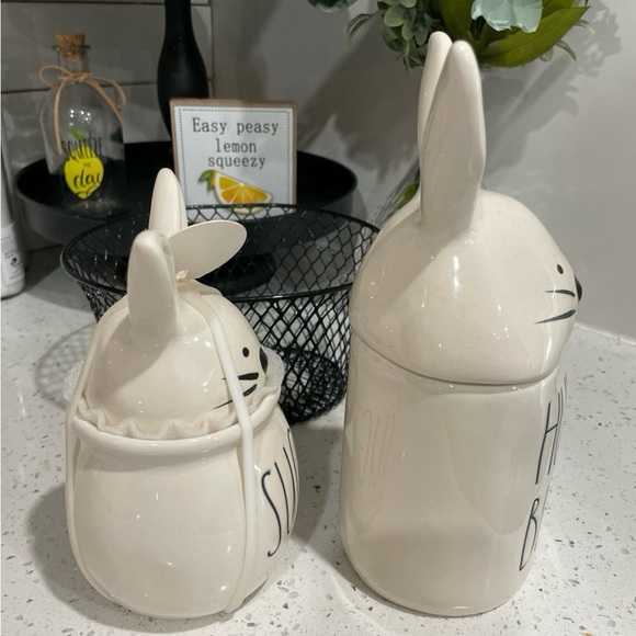 Reduced! NEW🐰 Rae Dunn 🌷 Easter bunny rabbit mug & topper+sugar bowl & topper - Picture 4 of 6